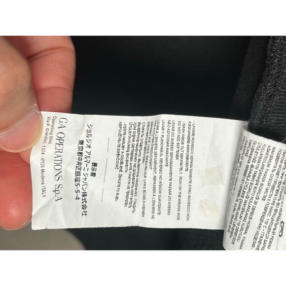 Emporio Armani EA7 Full ZIP SWEATSHIRT Black Sz S Comfort Casual Jacket Mens - Picture 14 of 16